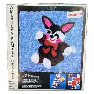 Vintage Bunny Rabbit Latch Hook Kit Sealed, Never Opened